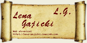 Lena Gajicki vizit kartica
